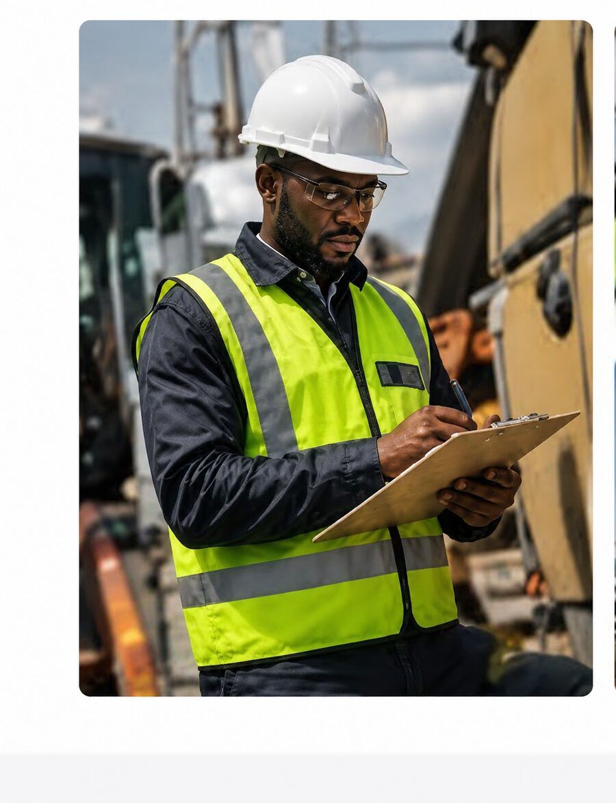 TMC consultant carrying out an on-site inspection